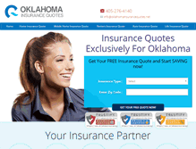 Tablet Screenshot of oklahomainsurancequotes.net